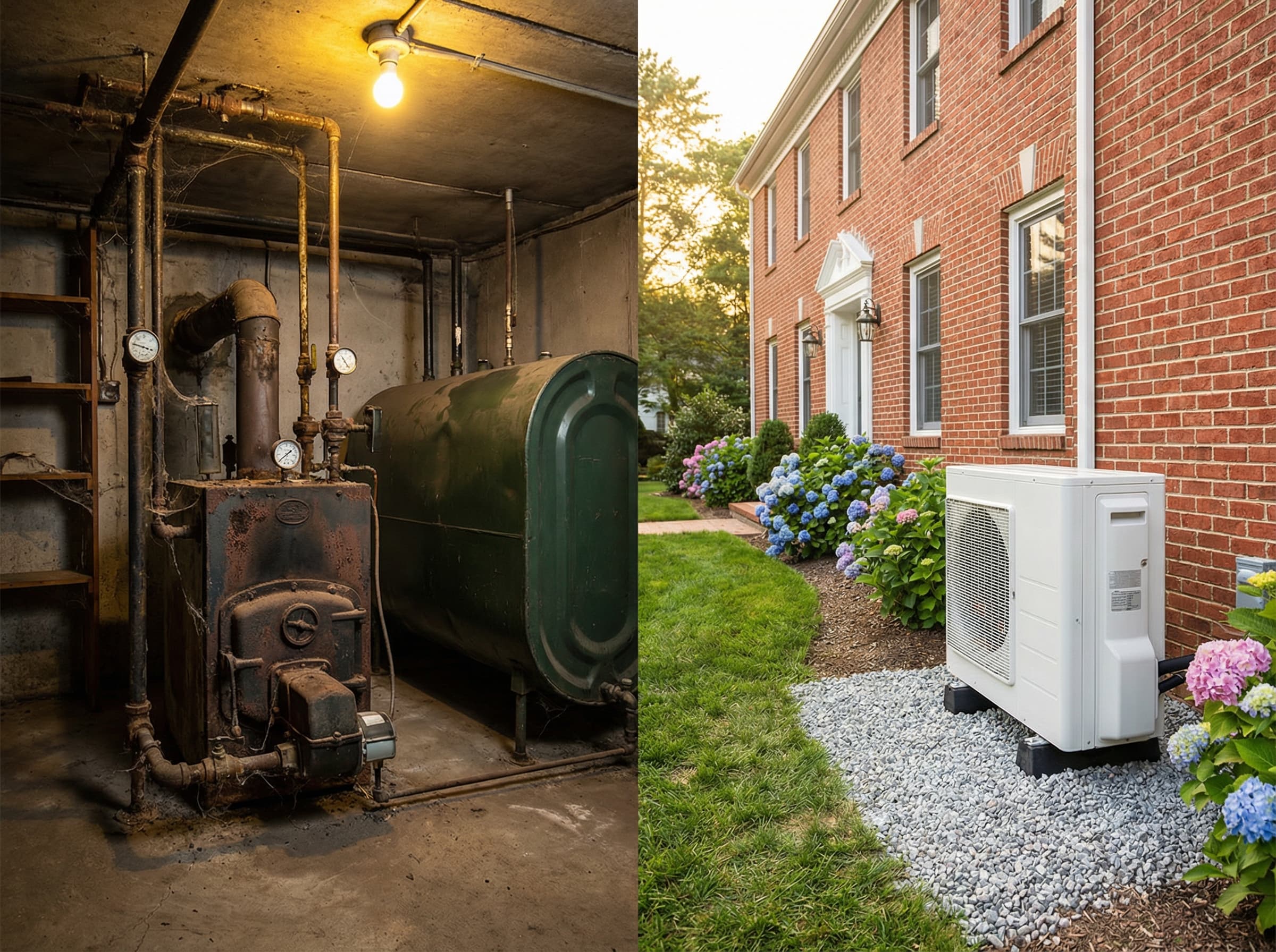 Oil-to-electric heat pump conversion on Long Island