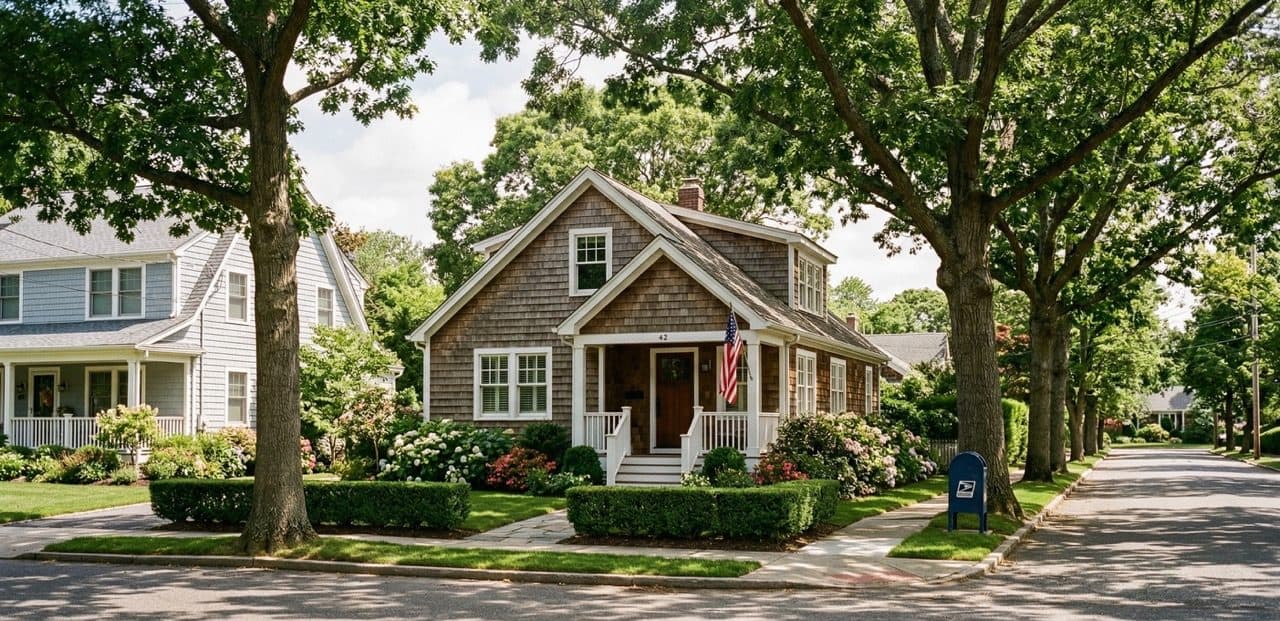 Ranch home in Medford NY with HVAC system